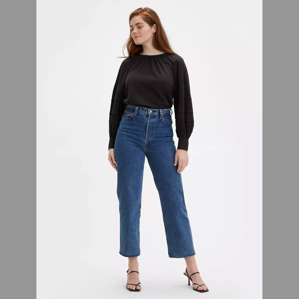 Levis Ribcage Straight Ankle Stretch Jeans - Picture 12 of 13